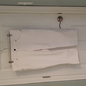 White denim capri jeans 20" inseam